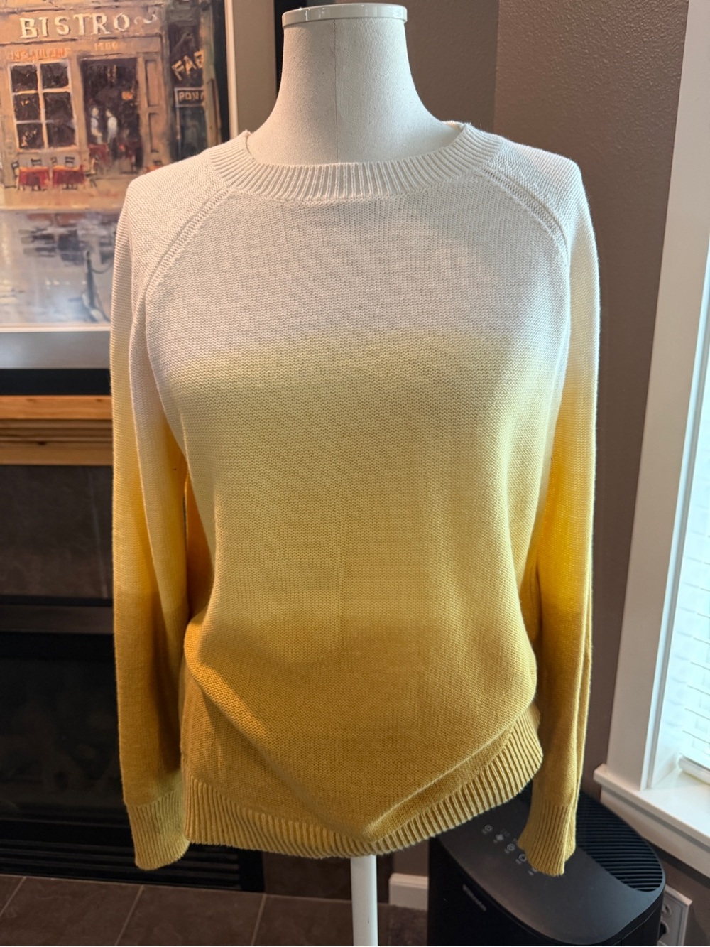 Women’s Loft Ombre Crewneck Sweater - Yellow Cream